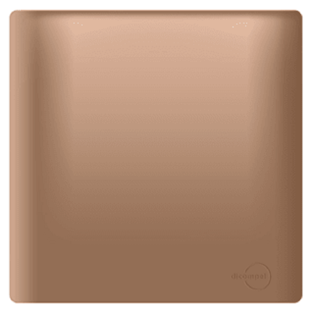 Placa Cega 4X4 - Ouro Rosê