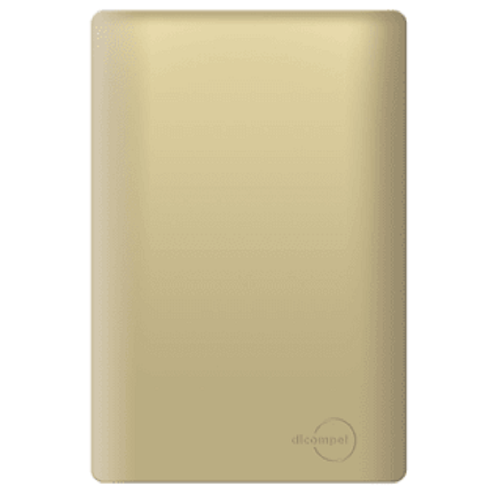Placa 4x2 Cega Novara Dourado