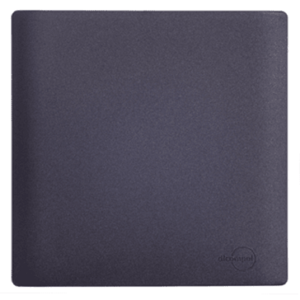 Placa 4x4 Cega Preto/Grafite Novara