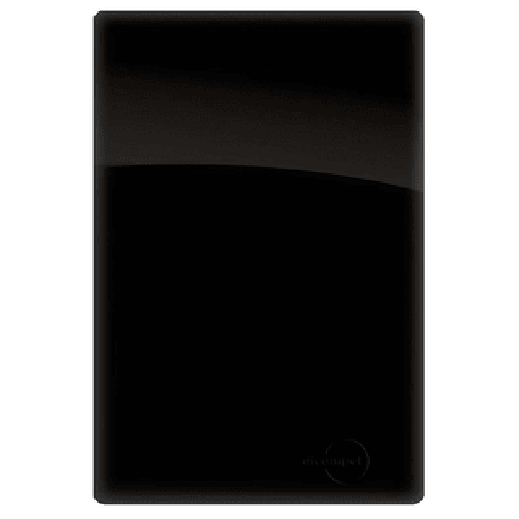 Placa 4x2 Cega Preto Brilhante Novara