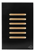 Interruptor 6 Teclas Paralelo Novara Glass Preta com Gold