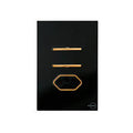 2 Teclas Simples com Tomada 10A Novara Glass Preta com Gold