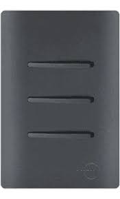 Interruptor 3 Teclas Paralelas Preto Grafite Total