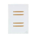 Interruptor 4 Teclas Paralelas  Novara Glass Branco com Gold 4x2