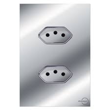 Tomada Dupla 20A Novara Glass Espelhada
