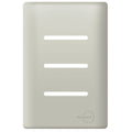 Placa 4x2 P/ 3 Interruptores Champanhe Novara