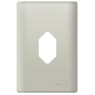 Placa 4x2 P/ 1 Tomadas Vertical Champanhe Novara