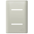 Placa 4x2 P/ 2 Interruptores Champanhe Novara