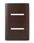 Placa P/ 2 Interruptores 4x2 Novara Marrom Fosco