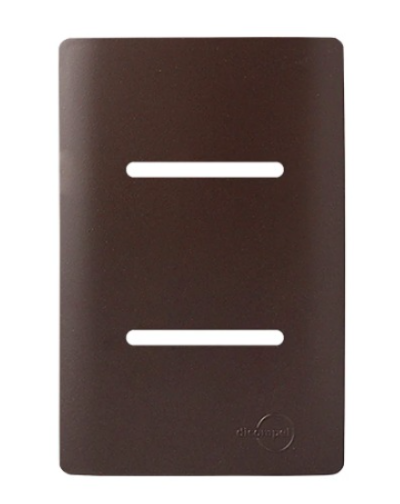 Placa P/ 2 Interruptores 4x2 Novara Marrom Fosco