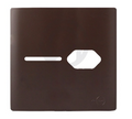 Placa P/ 1 Interruptor + 1 Tomada 4x4 Novara Marrom Fosco