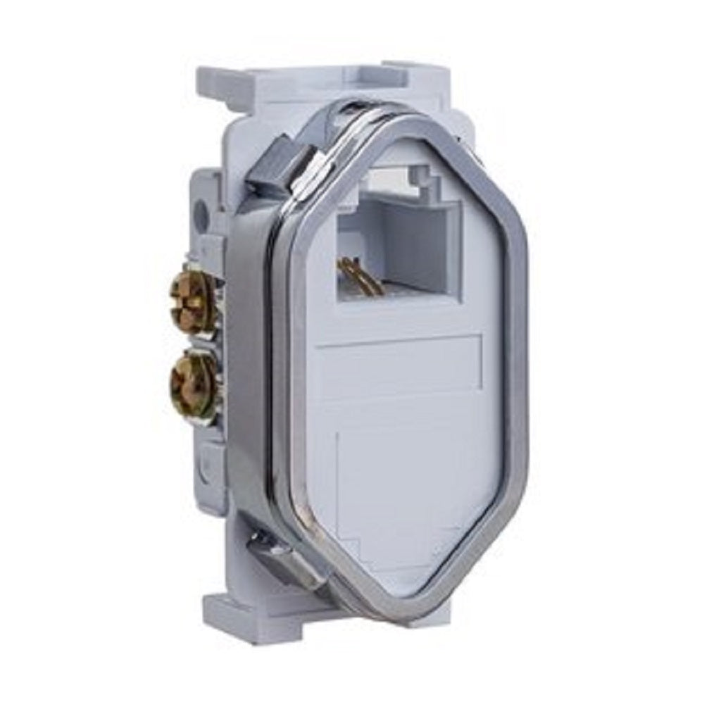 Módulo RJ 11 - Branco Novara Cromado
