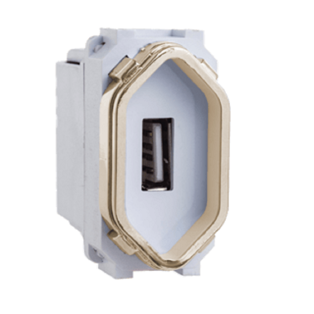 Módulo USB - Branco Novara Gold