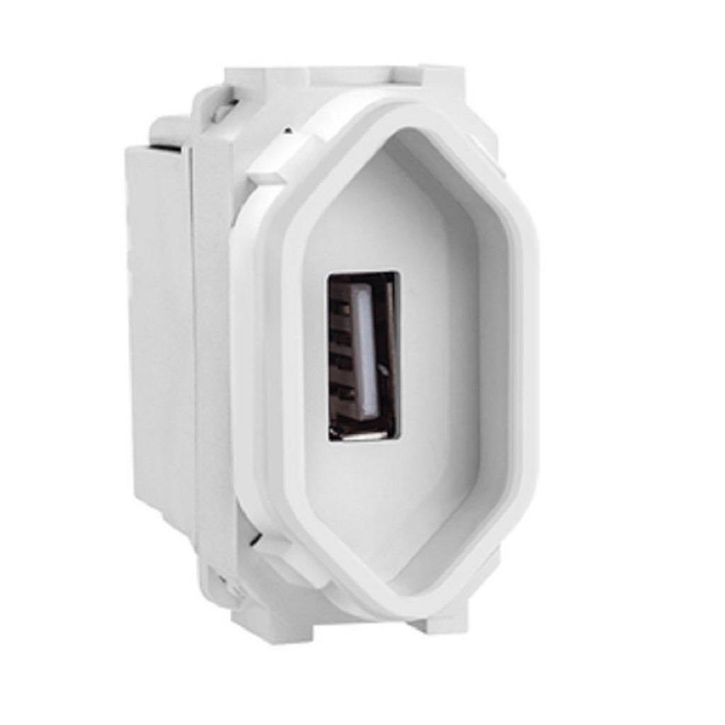 Módulo de Tomada Usb Total White