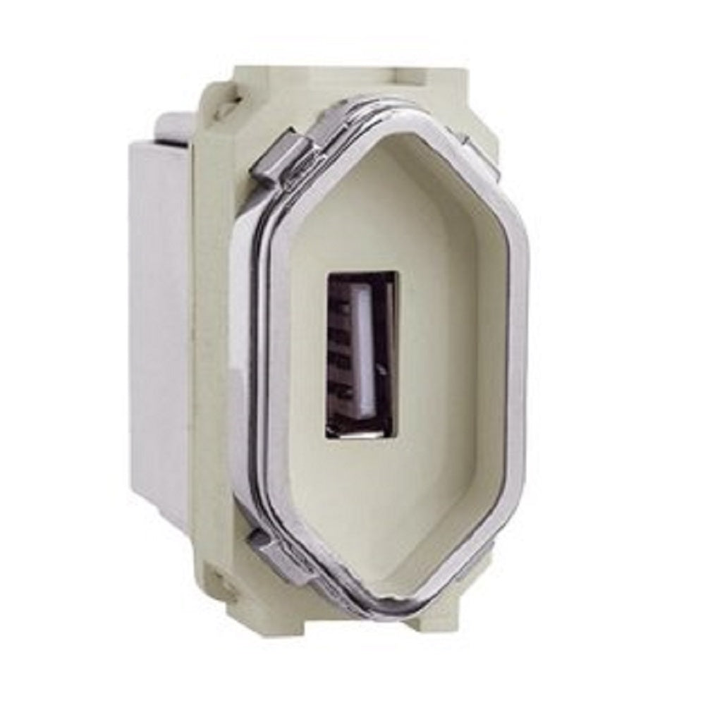 Módulo Tomada USB - Champanhe com Cromado Novara