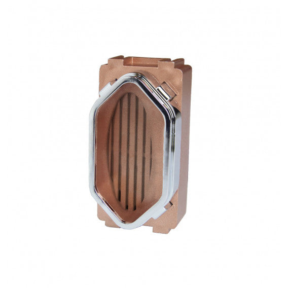 Campainha Cigarra Bivolt Ouro Rosê com Cromado