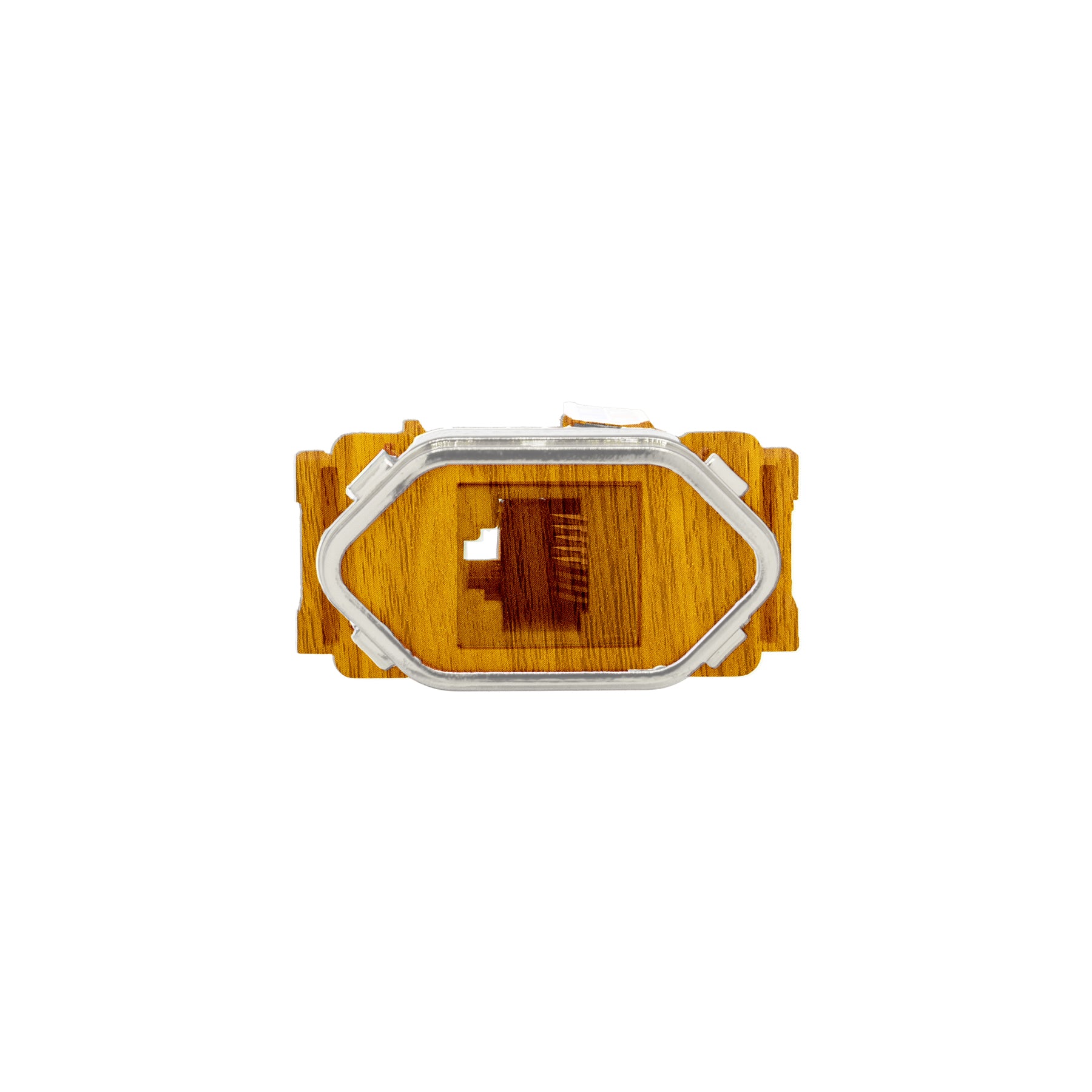 Modulo de Tomada RJ45 Cumaru com Cromado