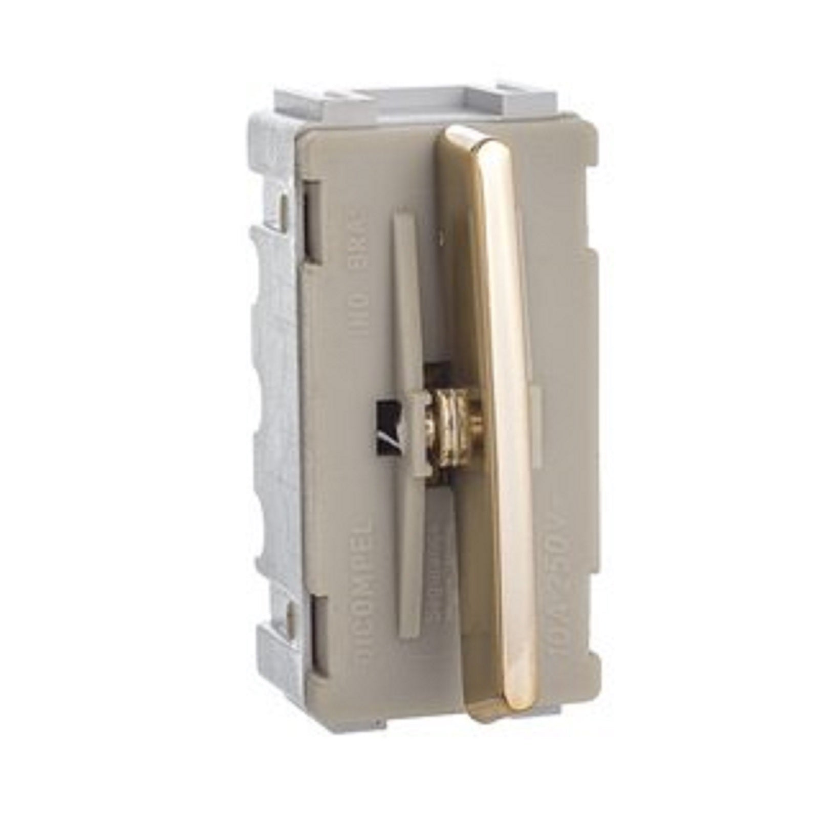 Interruptor 2 Teclas Simples com Tomada 20A Novara Glass Branco com Gold