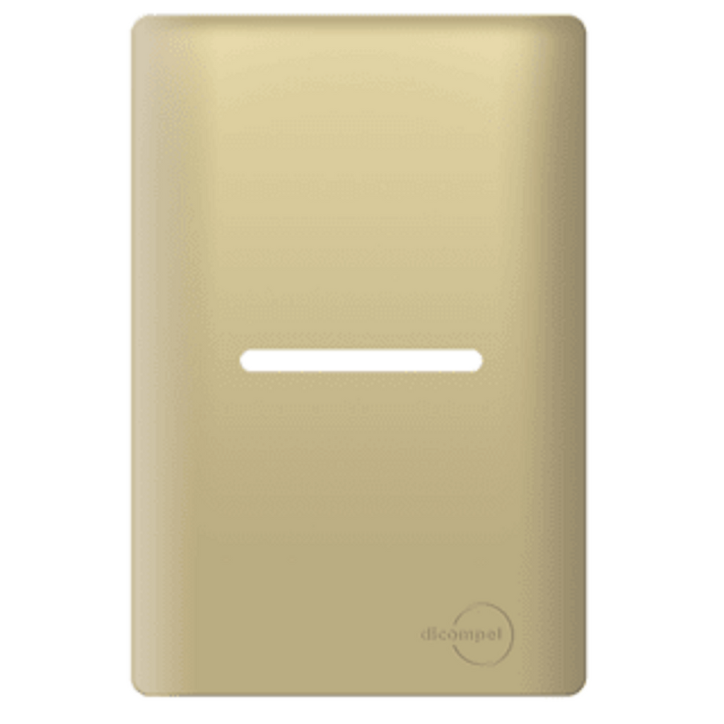 Interruptor Paralelo Horizontal Dourado com Gold