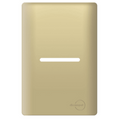 Placa 4x2 P/ 1 Interruptor Horizontal Novara Dourado