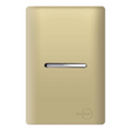 Interruptor Simples Horizontal Dourado com Cromado