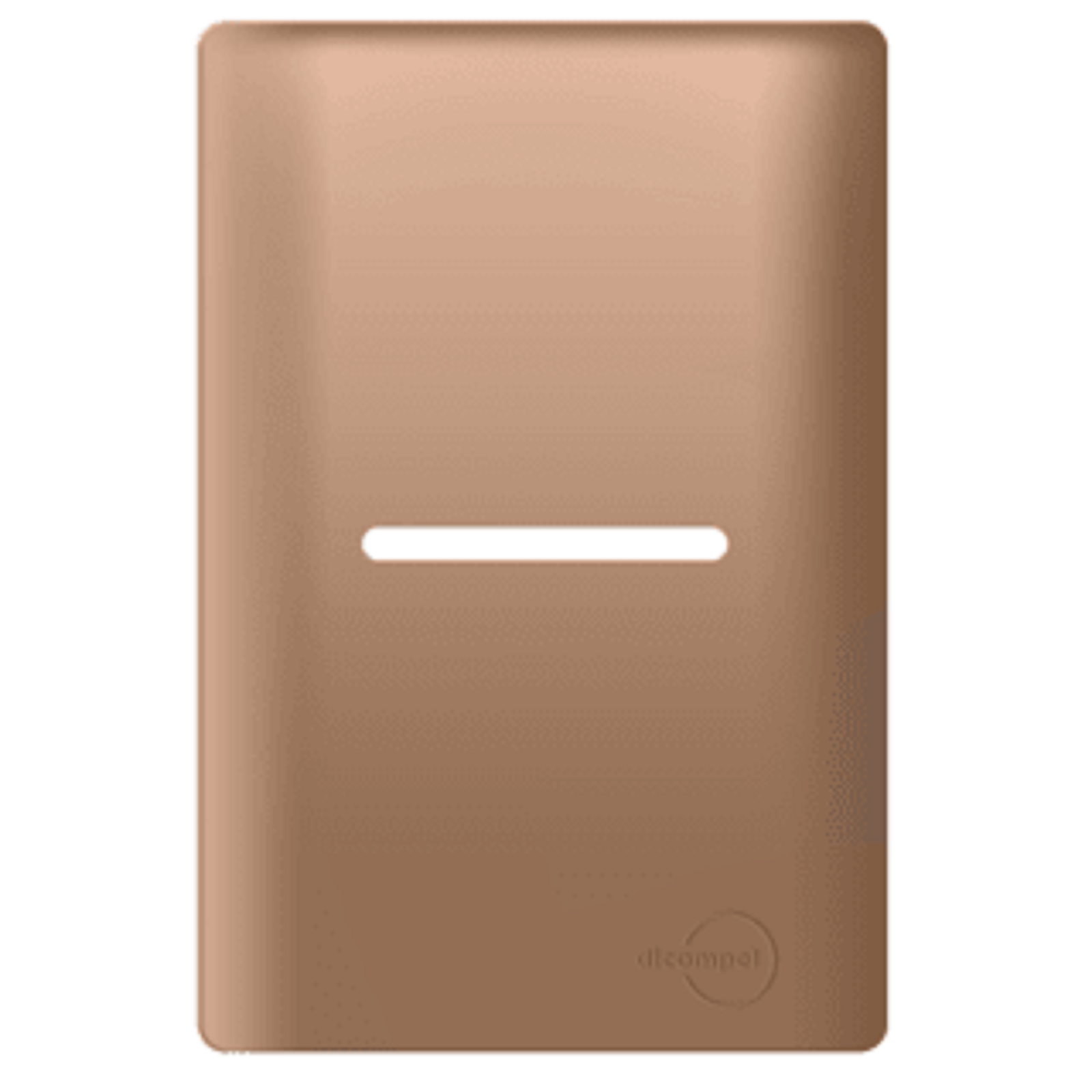 4x2 p/ 1 Interruptor Horizontal Ouro Rosê