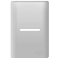 Placa 4x2 para 1 Interruptor Horizontal + Suporte - Novara Prata