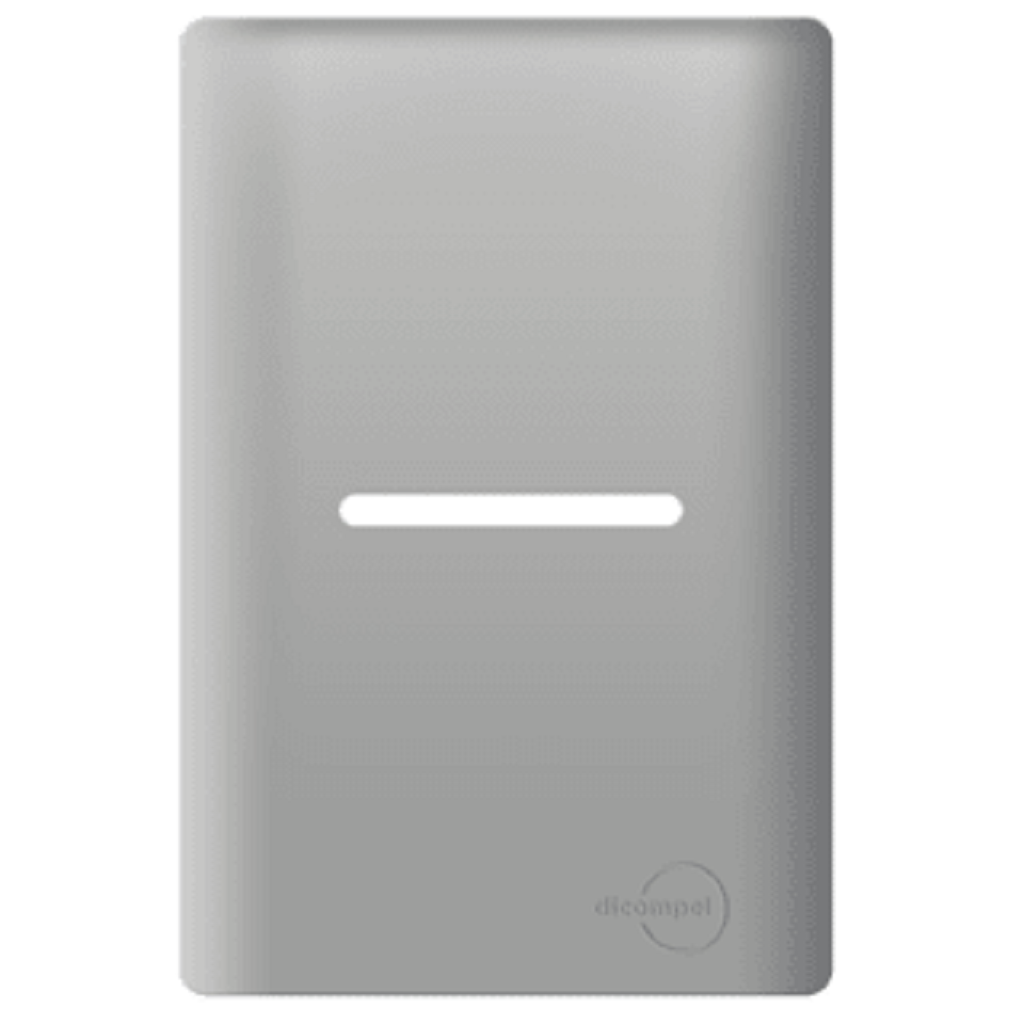 Placa 4x2 P/ 1 Interruptores Aço Novara