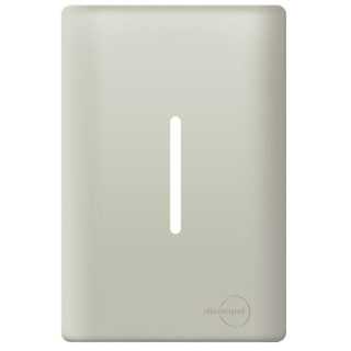 Placa 4x2 para 1 Interruptor Vertical + Suporte - Novara Champanhe