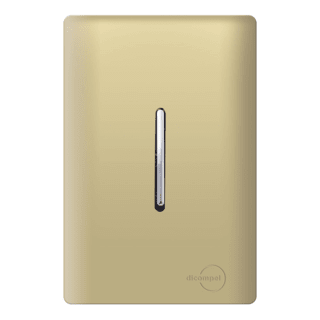 Interruptor Simples Vertical Novara Dourado com Cromado