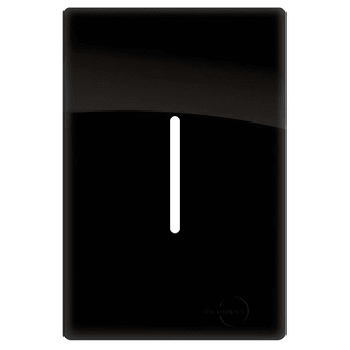 Placa 4x2 p/ 1 Interruptor Vertical Preto Brilhante Novara