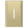 Interruptor Paralelo Vertical Dourado com Gold