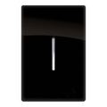 Interruptor 1 Tecla Simples Vertical Preto Brilhante