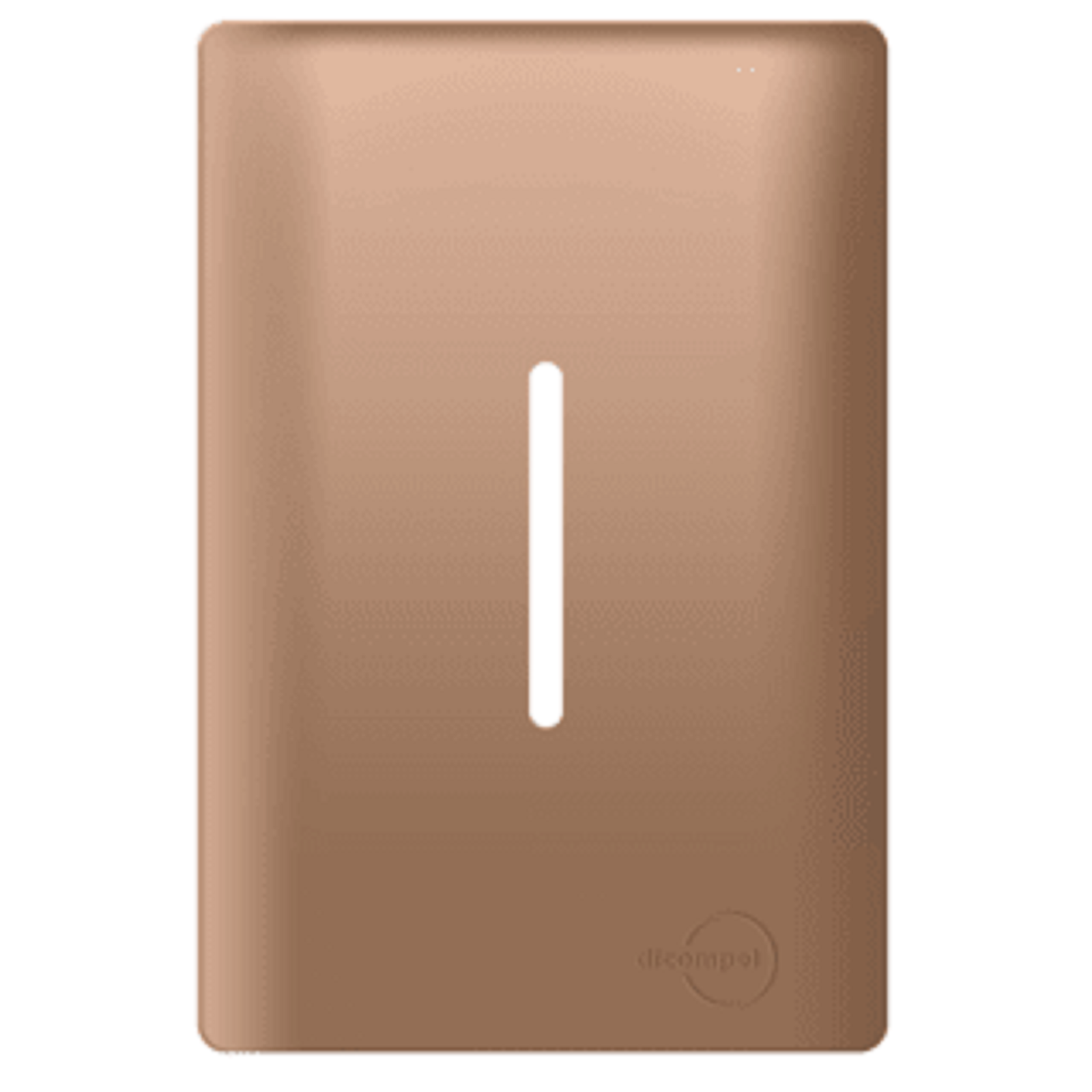 4x2 p/ 1 Interruptor Vertical Ouro Rosê