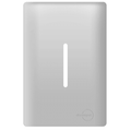 Placa 4x2 p/ 1 Interruptor Vertical Prata Novara