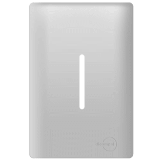 Placa 4x2 p/ 1 Interruptor Vertical Prata Novara
