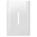 Placa 4x2 para 1 Interruptor Vertical + Suporte - Novara Branco Brilhante