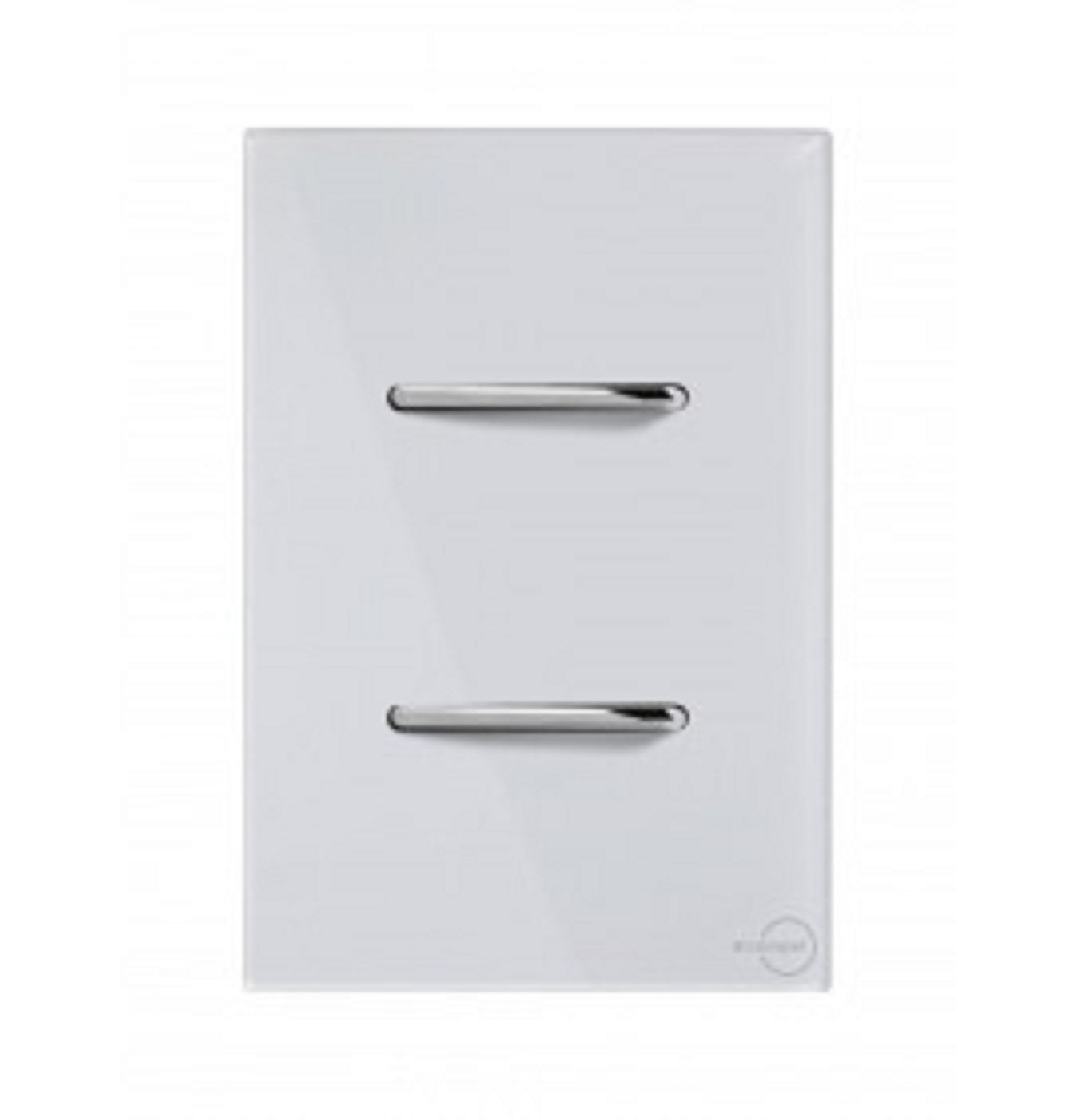 Interruptor 2 Teclas Paralelas Novara Branco Glass