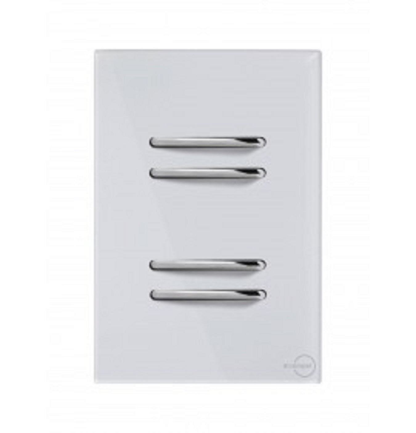 Interruptor 4 Teclas Paralelas  Novara Branco Glass