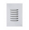 Interruptor 6 Teclas sendo 5 Simples e 1 Paralela Novara Branco Glass