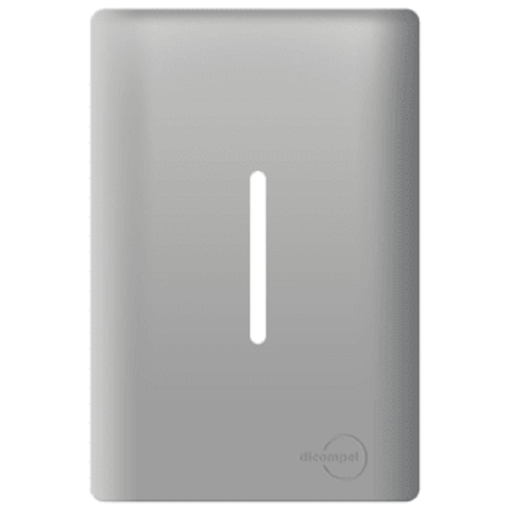 Placa 4x2 P/ 1 Interruptor Vertical Aço Nova