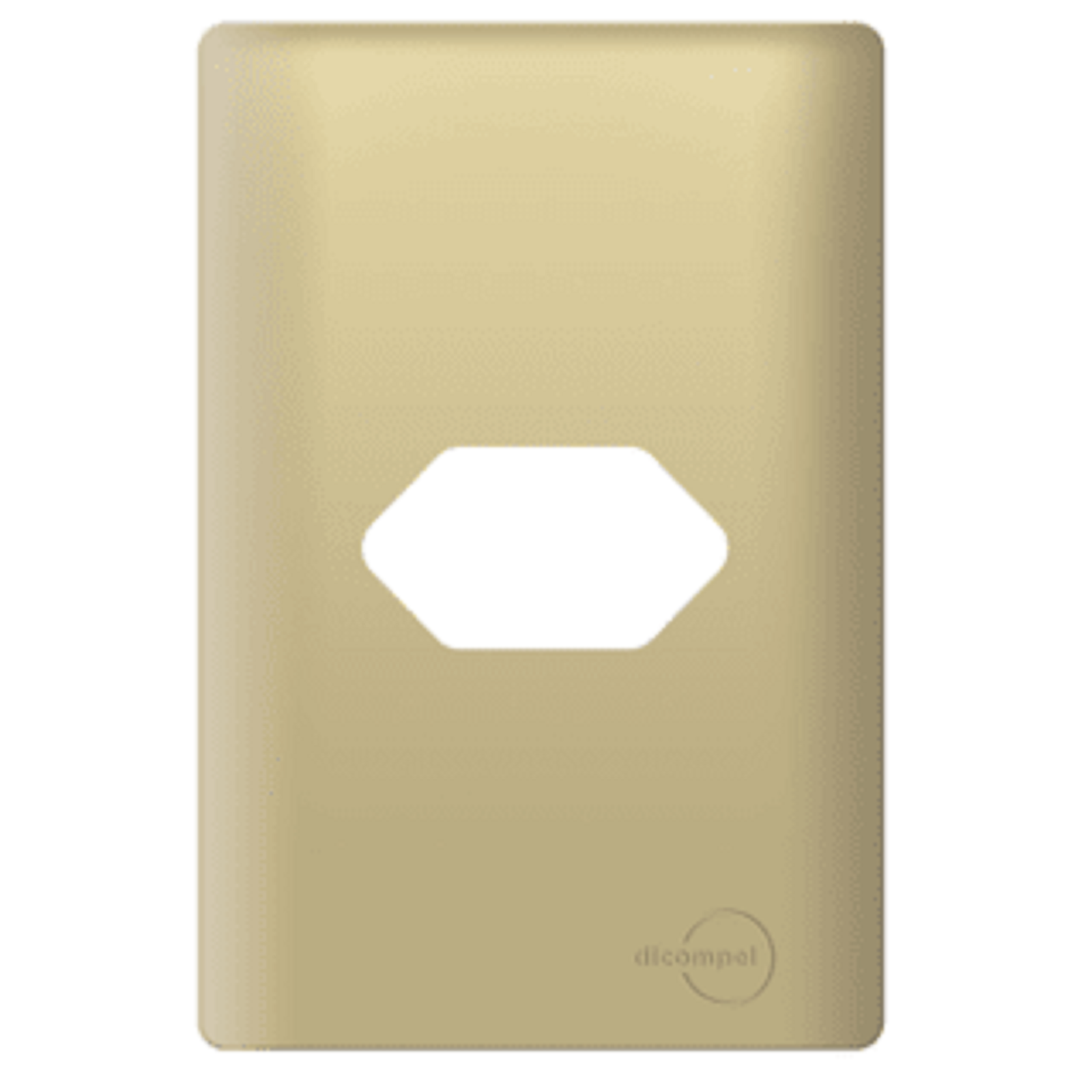 Placa 4x2 P/ 1 Tomada Novara Dourado