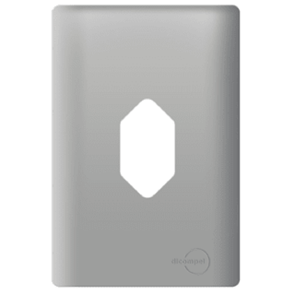 Placa 4x2 P/ 1 Tomada Vertical Aço Nova