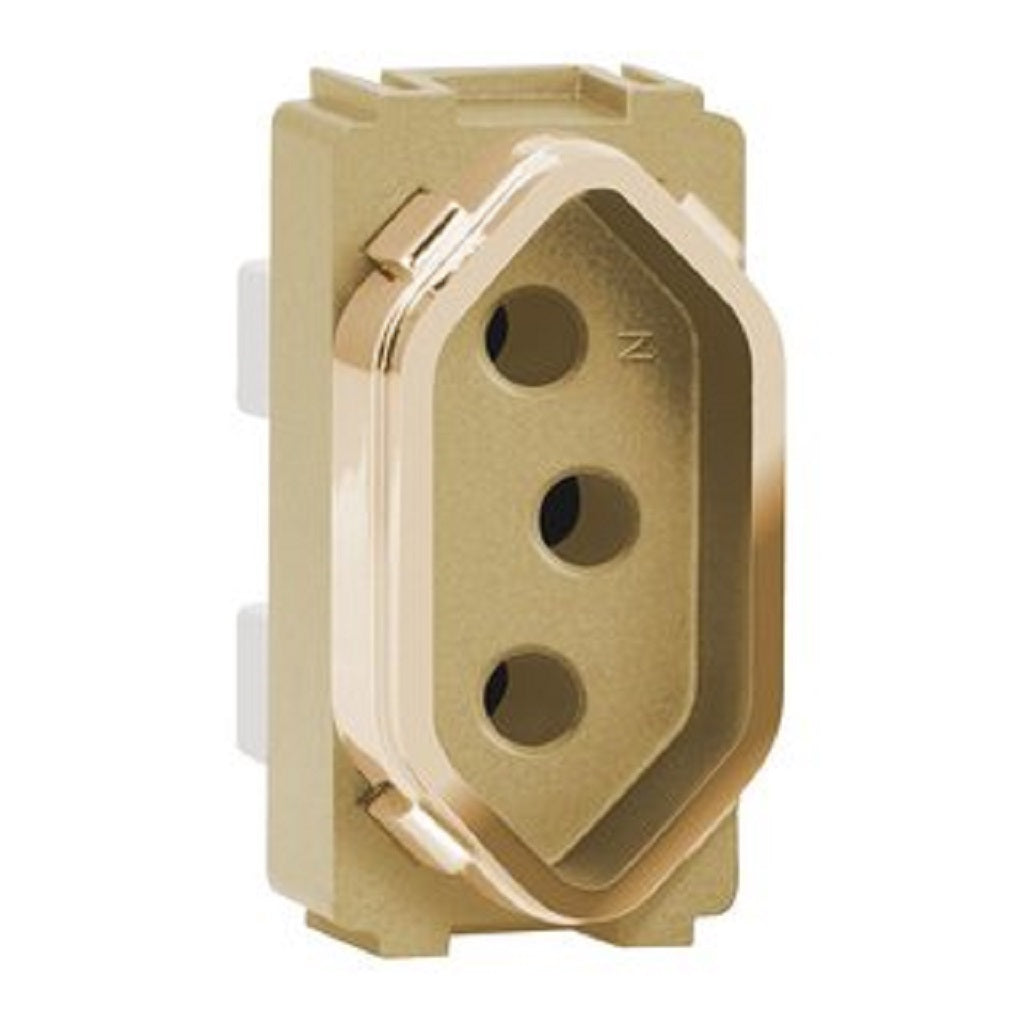 Módulo Tomada 10A Dourado Novara Gold