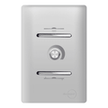 Controle Ventilador Bivolt – 2 Teclas e Dimmer Prata com Cromado